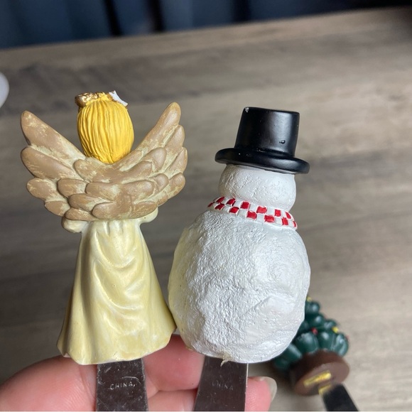 Holiday Figurine Individual Spreader Set of 3 - Angel, Snowman, & Christmas Tree - Picture 6 of 11